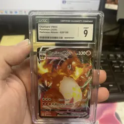 Pokemon TCG Charizard VMAX Darkness Ablaze Holo Ultra Rare Card 020/189 CGC 9 - Image 1