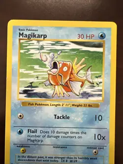 Magikarp 35/102 Shadowless Base Set Pokemon Card 1999 WOTC MP Vintage TCG - Image 3