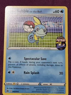 Sobble On the Ball Pokemon TCG Futsal Promo Card 005/005 - Image 1
