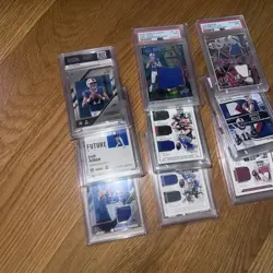 Nfl Card Lot Bundle Bulk Of 9 Common Assorted Various Football Cards Graded - Image 3