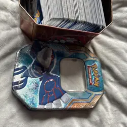 Full Tin Of Pokemon Cards 300+ No Energy/Code Cards Mixed Age TCG Xmas Gift (2) - Image 3