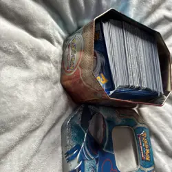 Full Tin Of Pokemon Cards 300+ No Energy/Code Cards Mixed Age TCG Xmas Gift (2) - Image 4
