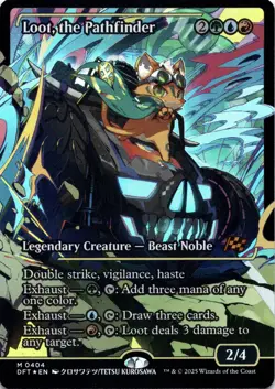 Loot, the Pathfinder SHOWCASE FOIL Aetherdrift Magic MTG NM - Image 1