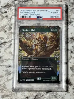 Squirrel Mob Borderless BLC #85 PSA 10 (MTG Bloomburrow 2024) - Image 1