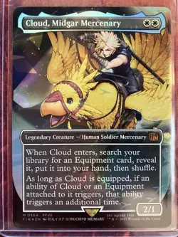 Cloud, Midgar Mercenary - Chocobo Track Foil Borderless NM English MTG 0564 - Image 1