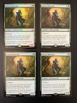 MTG - Sylvan Advocate x4 (One is FOIL) - Image 1