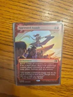 Foil Aggravated Assault Wilds of Eldraine: Enchanting Tales Rare 39 - Image 1