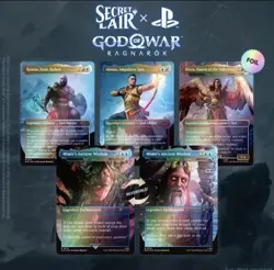MTG Secret Lair x God Of War GREEK & NORSE FOIL Set - Playstation - Image 2