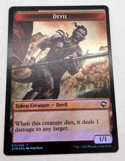 Foil - Devil // Icingdeath, Frost Tongue Double-Sided Token - Adventures in the - Image 1