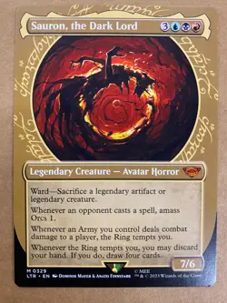 MTG 1x SHOWCASE Sauron, the Dark Lord 329 Lord of the Rings Magic the x1 NM - Image 1