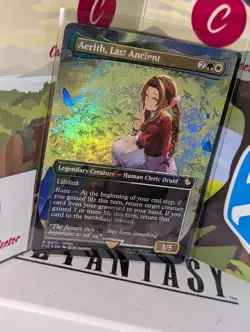MTG Aerith, Last Ancient BORDERLESS CHOCOBO TRACK FOIL 0471 FIC - Image 1