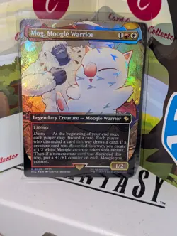 Mog, Moogle Warrior (Borderless) (Chocobo Track Foil) MTG - Image 2