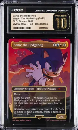 2025 MAGIC: THE GATHERING - SLD: SONIC #2087 SONIC THE HEDGEHOG CGC 10 PERFECT - Image 1