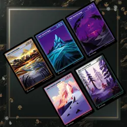 Pixel snow lands - SEALED - FOIL EDITION - mtg magic secret lair - Image 1