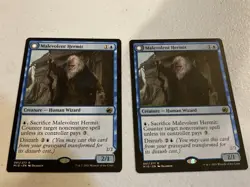 2 x mtg Malevolent Hermit // Benevolent Geist, Midnight Hunt, unplayed - Image 1