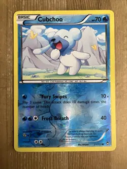 Pokemon TCG Cubchoo Furious Fists 21/111 Reverse Holo Common MP - Image 1