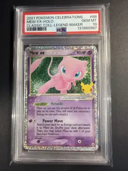 Mew EX PSA 10 2021 Pokemon Celebrations Legend Maker #88 Gem Mint - Image 1