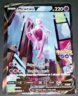 MEWTWO V #072/078 - POKEMON GO (ALTERNATE FULL ART) - HOLO RARE (EX/NM) - Image 1