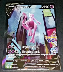MEWTWO V #072/078 - POKEMON GO (ALTERNATE FULL ART) - HOLO RARE (EX/NM) - Image 4