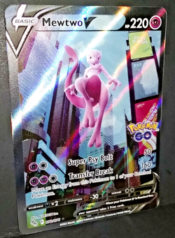 MEWTWO V #072/078 - POKEMON GO (ALTERNATE FULL ART) - HOLO RARE (EX/NM) - Image 5