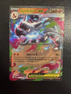 Pokemon TCG Mega Charizard Ex 13/94 Double Rare Phantasmal Flames - Image 1