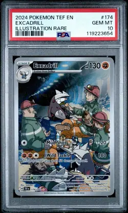 PSA 10 GEM MINT Pokemon TCG Excadrill 174/162 Temporal Forces - Image 1
