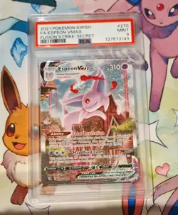 Pokemon Espeon VMAX 270/264 Fusion Strike Alt Art Gem Mint PSA 9 - Image 1