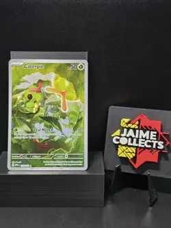 Pokemon Caterpie 172/165 Illustration Rare Scarlet & Violet 151 Full Art NM- - Image 1