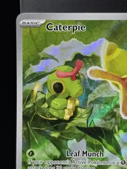 Pokemon Caterpie 172/165 Illustration Rare Scarlet & Violet 151 Full Art NM- - Image 5
