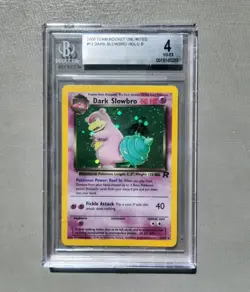 Pokemon TCG 2000 Dark Slowbro Team Rocket Holo-Beckett graded 4 VG-EX - Image 1
