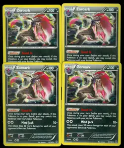 Pokemon ZOROARK 91/162 BREAKthrough KNOCK OUT COLLECTION COSMOS HOLO - MINT 4X - Image 1