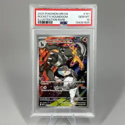 PSA 10 Pokemon Team Rocket’s Houndoom ex 191/182 Destined Rivals IR - Image 1