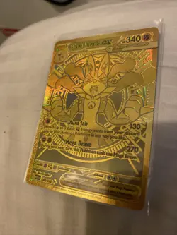 Mega Lucario Ex 188/132 Mega Evolution Gold Hyper Rare Pokemon TCG English MINT - Image 4