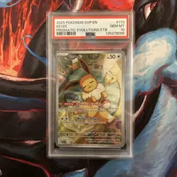 2025 POKEMON SVP PRISMATIC EVOLUTIONS ETB PROMO #173 EEVEE PSA 10 - Image 1