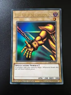 Right Arm of the Forbidden One LART-EN006 Ultra Rare Near Mint Yugioh - Image 1