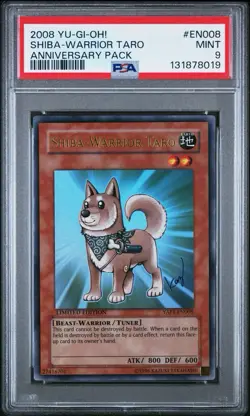 2008 Yu-Gi-Oh! Shiba-Warrior Taro Anniversary Pack YAP1 Limited Ultra Rare PSA 9 - Image 1