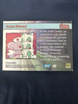 Topps Pokemon card - Holo Screen Snaps 25: Nurse Blissey! LP Very Rare! - Image 2