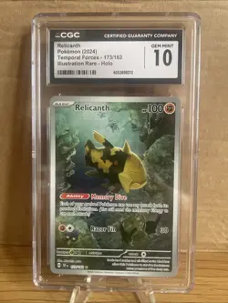 Pokemon TCG Relicanth Temporal Forces Holo Illustration Card 173/162 CGC 10 - Image 3