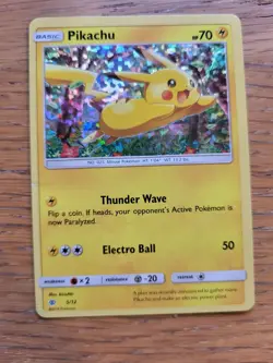 Pokemon TCG Pikachu 5/12 Holo 2017 McDonalds Promo holo holographic rare card - Image 1