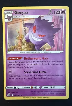 Gengar 066/196 SWSH11: Lost Origin Holo Rare Pokemon Card! Pack Fresh!! - Image 1