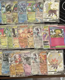 62x Pokemon Full Art Vstar And Ex Lot of Cards From SV and SWSH Sets - Image 2