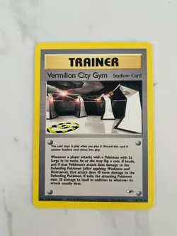 VERMILION CITY GYM 120/132 - Gym Heroes - VINTAGE WOTC Pokemon Card - NM - Image 1