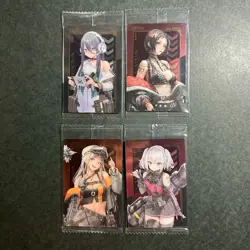 S3098 Set of 4 Exia Crow Centi Belorta Nikke Goddess of Victory Wafer Card Japan - Image 1