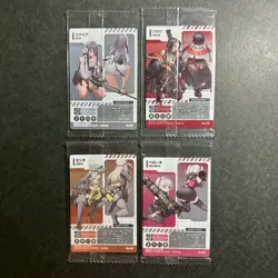 S3098 Set of 4 Exia Crow Centi Belorta Nikke Goddess of Victory Wafer Card Japan - Image 2