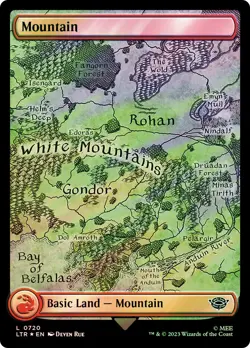 MTG FOIL Mountain 720 Full Art Surge Foil - The Lord of the Rings #720 - Image 1