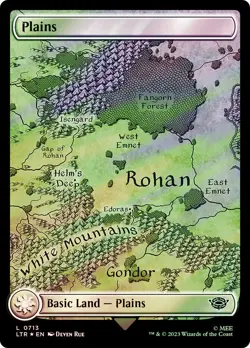 MTG FOIL Plains 713 Full Art Surge Foil - The Lord of the Rings #713 - Image 1