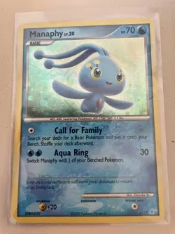 Pokemon TCG Manaphy DP Training Kit 1 Blue 4/12 Cosmos Error 3 Swirls Print Line - Image 1