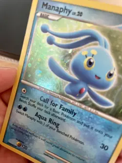 Pokemon TCG Manaphy DP Training Kit 1 Blue 4/12 Cosmos Error 3 Swirls Print Line - Image 3