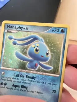 Pokemon TCG Manaphy DP Training Kit 1 Blue 4/12 Cosmos Error 3 Swirls Print Line - Image 5