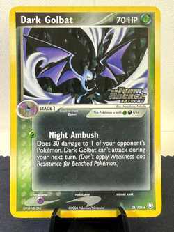 Pokemon TCG: 2004 EX Team Rocket Returns Dark Golbat 34/109 Reverse Holo NM - Image 1